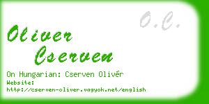 oliver cserven business card