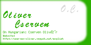 oliver cserven business card